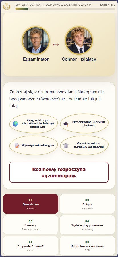 Ćwiczenie Study abroad z czterema kwestiami rozmowy