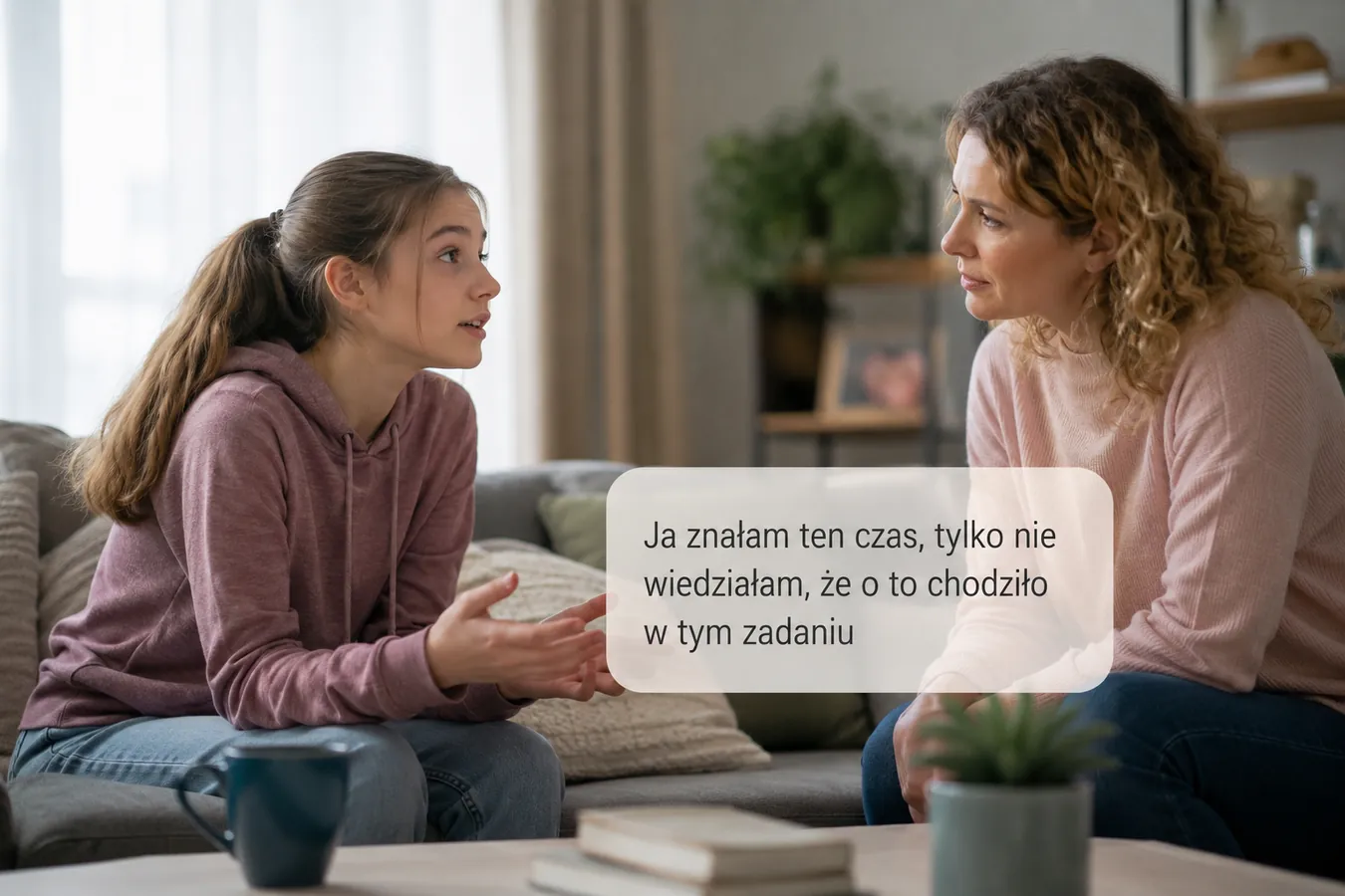 Uczennica mówi, że znała materiał, ale nie wiedziała, że chodzi o niego w zadaniu