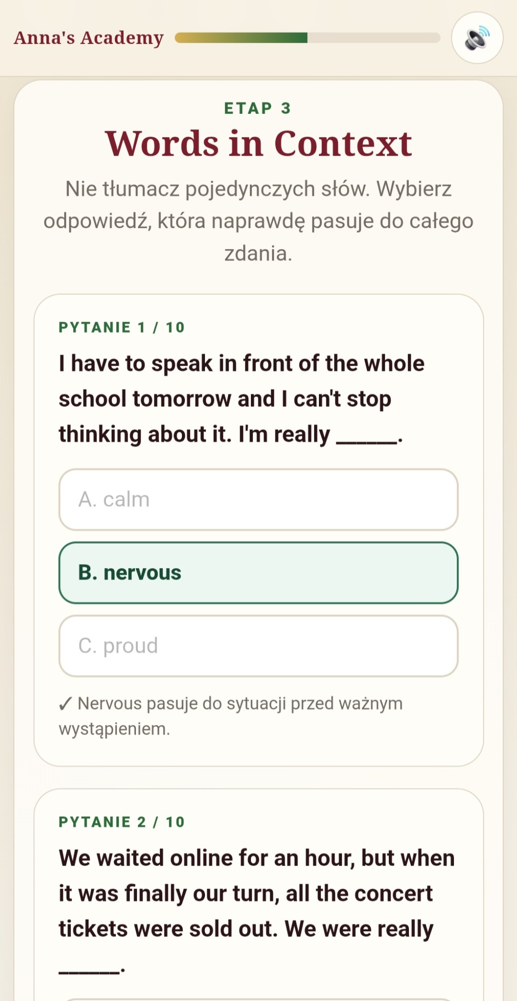 Etap 3 - Words in Context